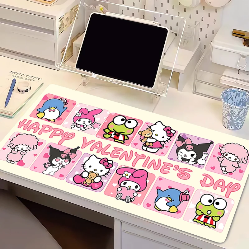 

Большой коврик для мыши Kero Kero Keroppi с HD-печатью, офисный коврик для компьютерного стола, коврик для клавиатуры, коврик для ноутбука, аксессуары, игровой коврик для мыши