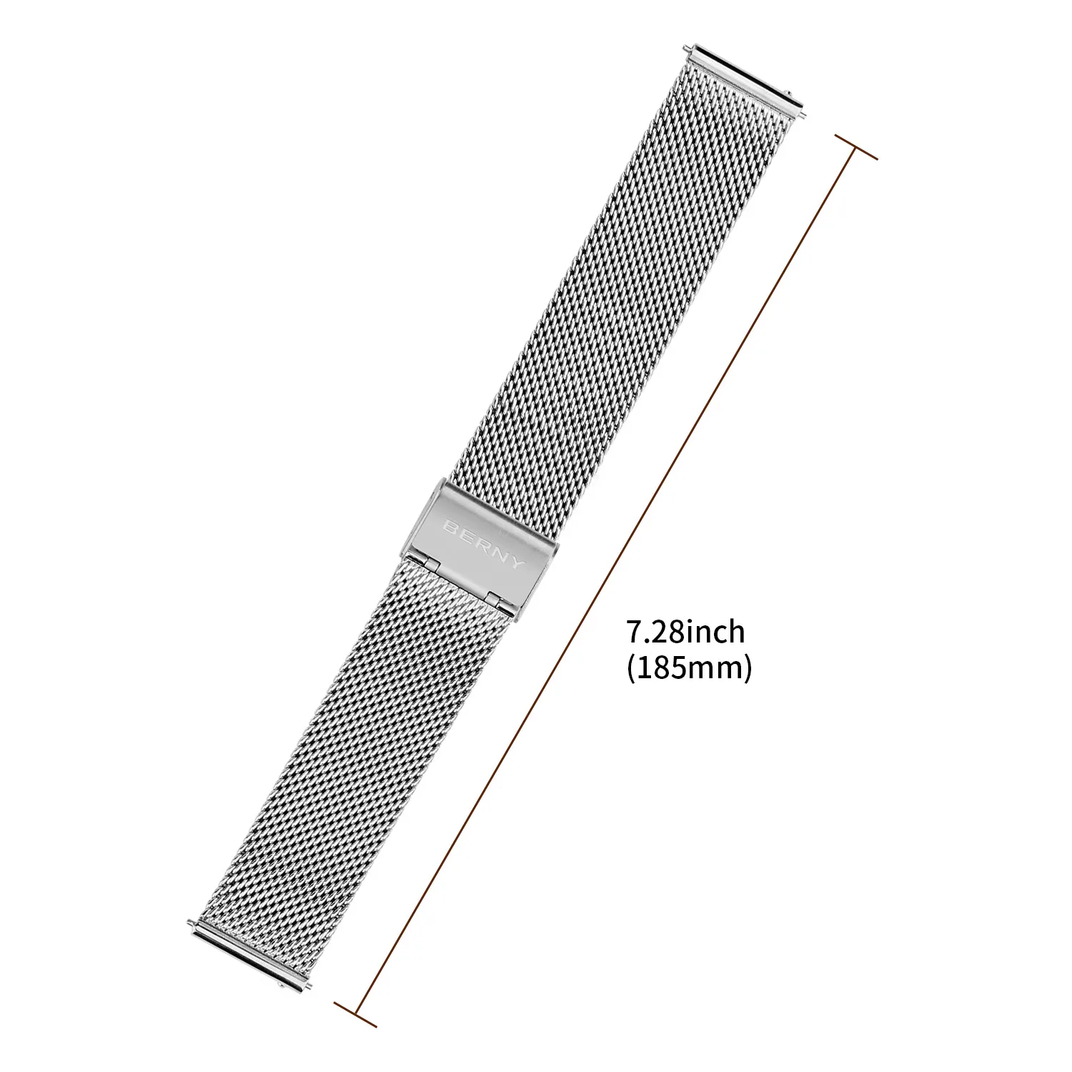 16-24mm Quick Release Watch Strap Milanese Stainless Steel Band Mesh Waterproof Wristwatch Bracelet Watch Accessories Watchbands