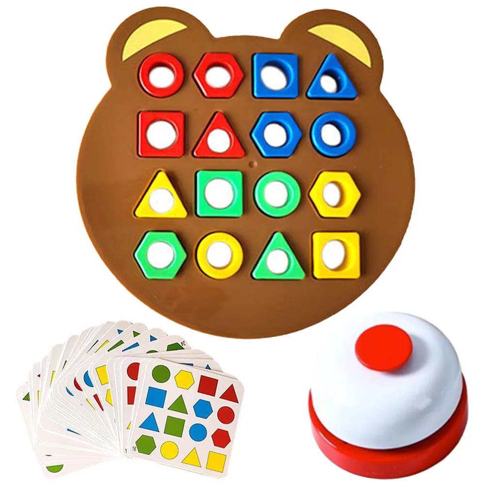 1 conjunto de jogo de tabuleiro de forma geométrica crianças cedo educacional para crianças 1-3 anos classificação cor correspondência brinquedo pré-escolar