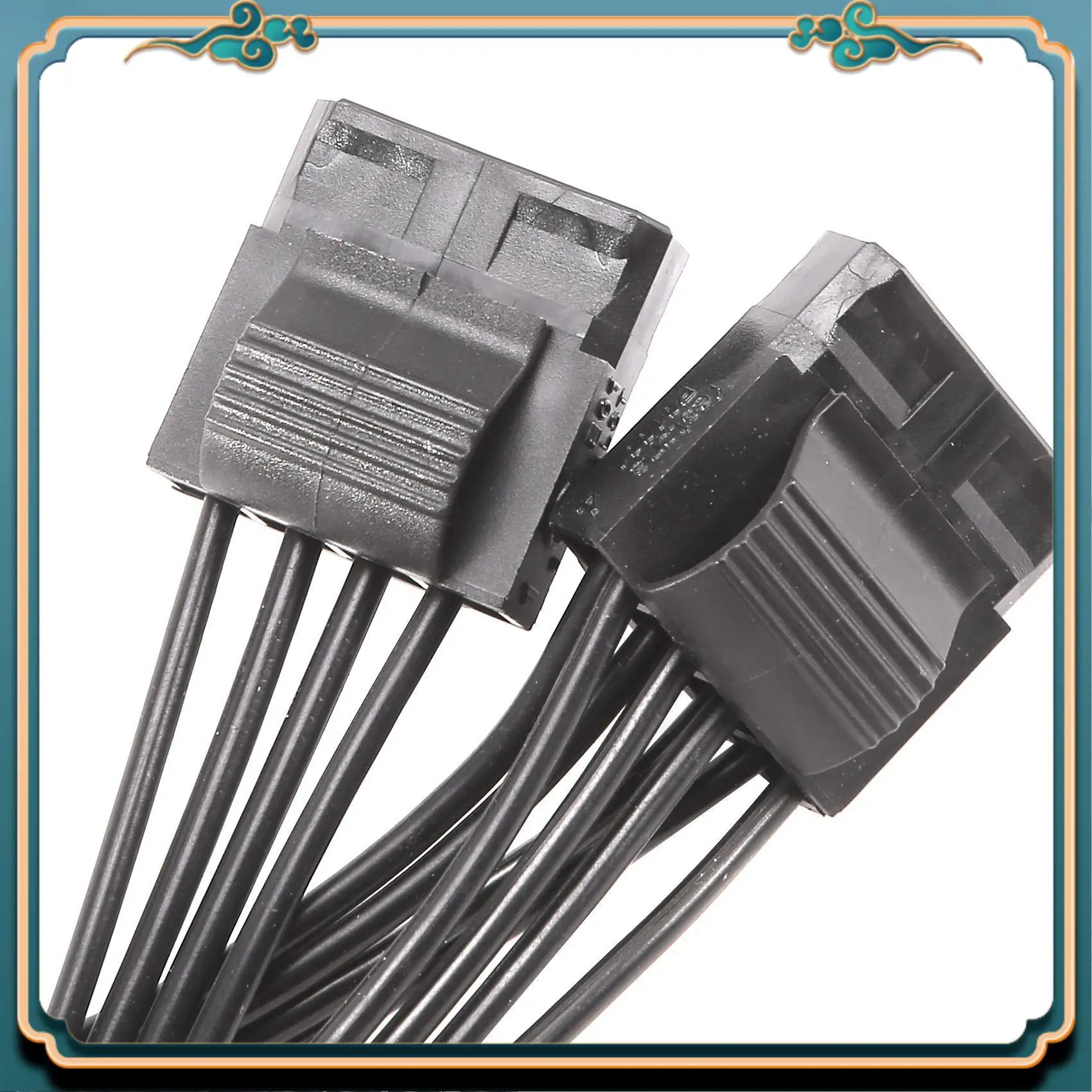 ABJG-5Pin To 3 IDE Pcie 5Pin 1 To 3 IDE 5Pin To 3 Port Power Cable For Enermax Modular PSU (Black)