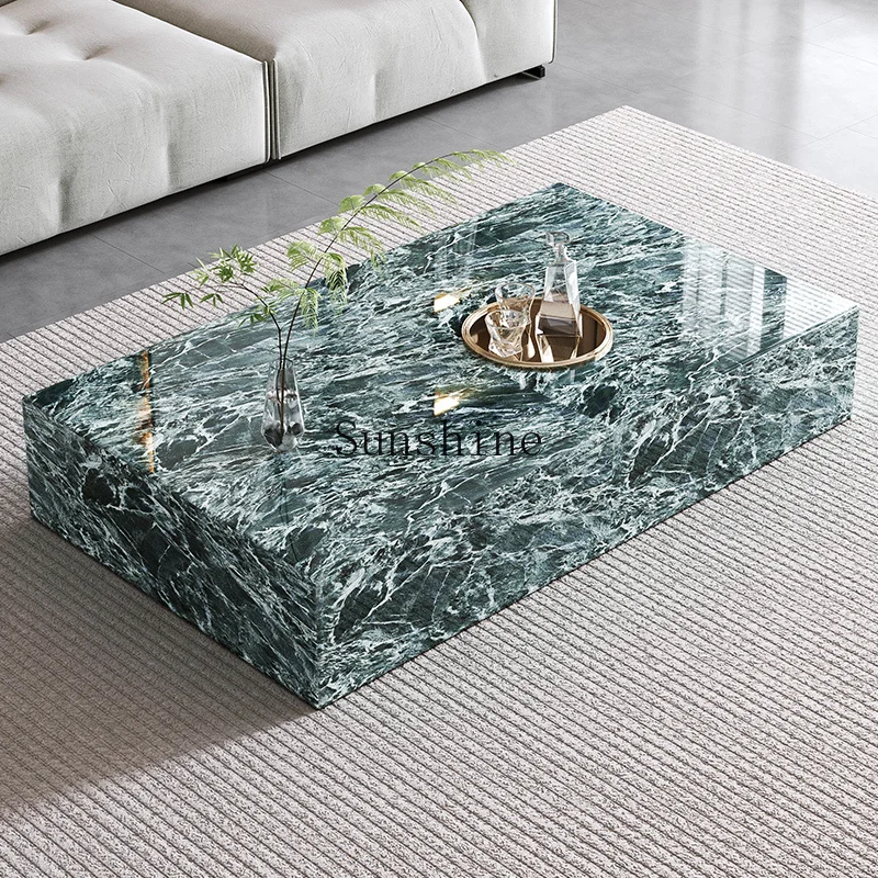 Living room Italian minimalist rectangular luxury stone high-end light luxury art home coffee table