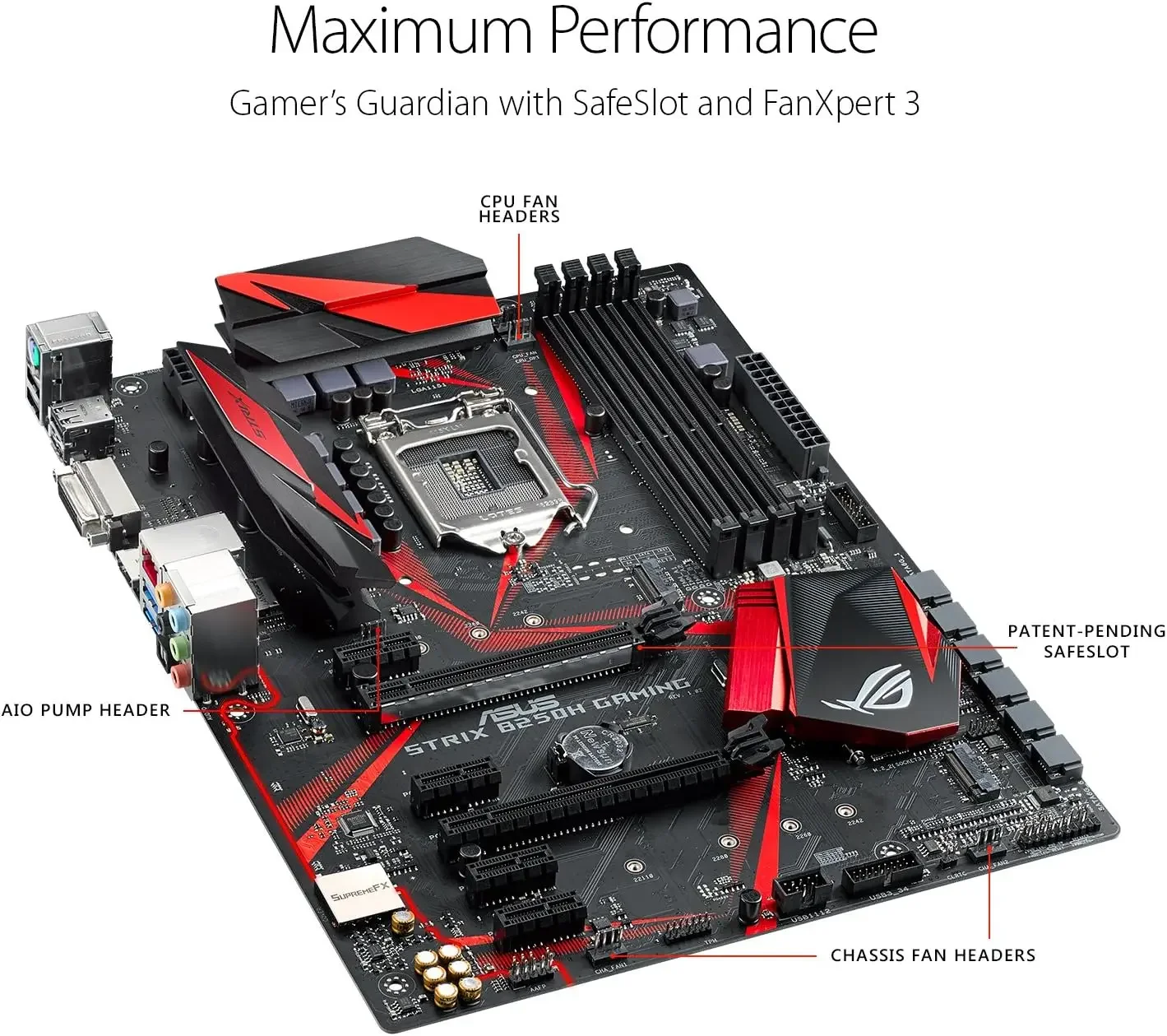 اللوحة الأم للألعاب ASUS ROG STRIX B250H LGA1151 الجيل السابع السادس Core i7 i5 i3 Pentium Celeron DDR4 M.2 B250 ATX USB 3.1