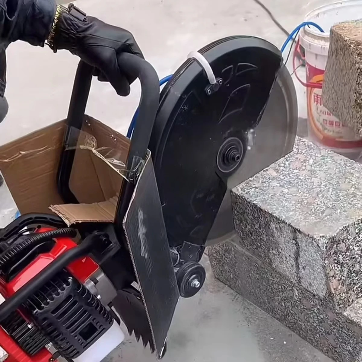 High-Power Industrial Grade Cutting Machine Concrete Road and Wall Slotting Artifact Water-Cut Marble Dust-Free