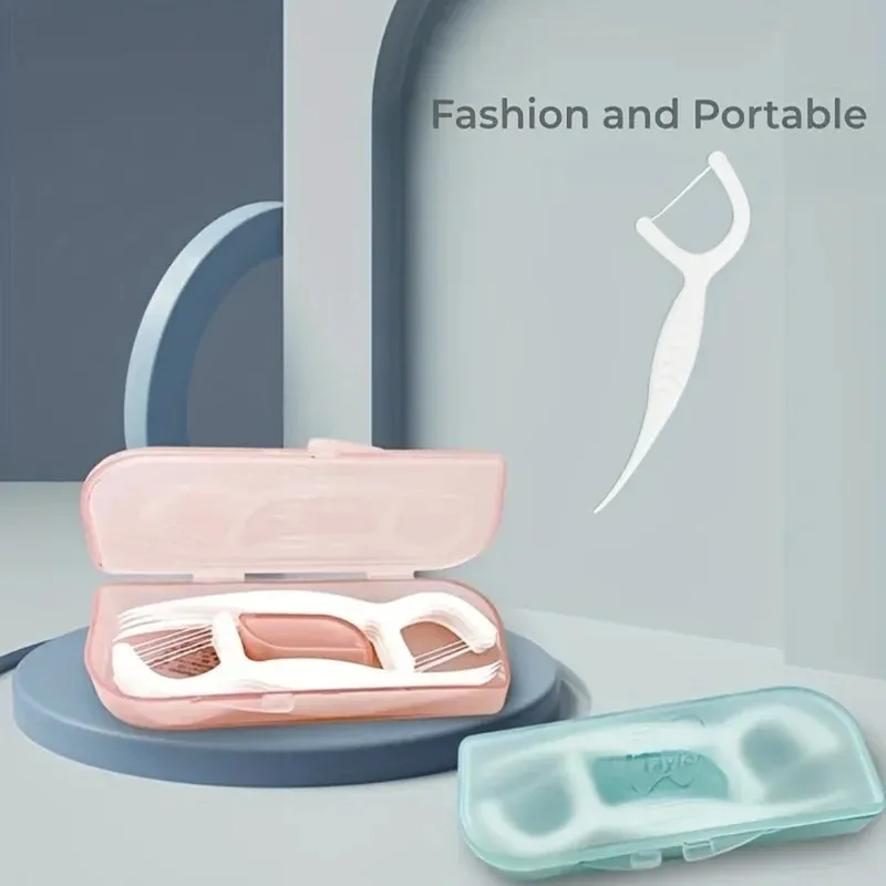 Teeth Floss Box Set of 10- Household High-End Creative Toothpick Box - Ultra Fine Household Light Luxury - Portable Mini Floss