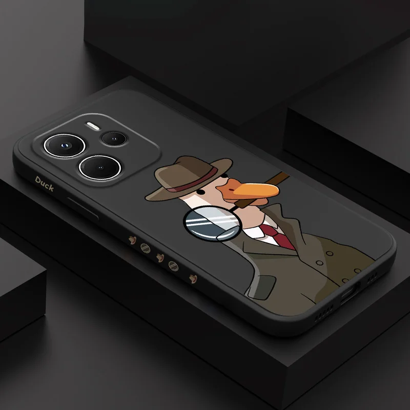 

Lovely Duck Phone Case For Xiaomi Redmi Note 14 13 12 12S 11 11S 10 10S 9 9S 15 14C Pro Plus 4G 5G Liquid Silicone Cover
