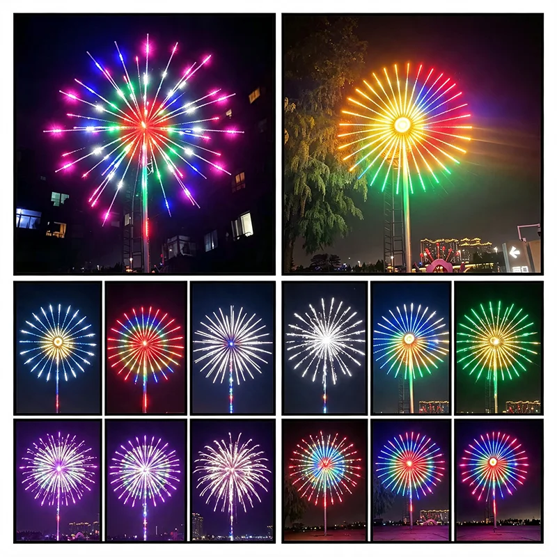 2026 New Festival Celebration Electronic Firework Lights, Programmable Color Lights, Outdoor Lawn Courtyard Decor