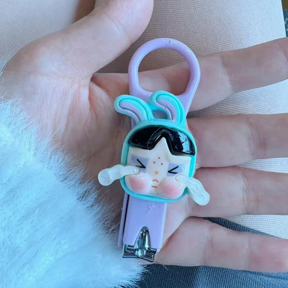 مقصات أظافر كراي بيبي اللطيفة، أداة صغيرة ومحمولة للعناية بالأظافر، مقصات أظافر منزلية من الفولاذ المقاوم للصدأ، أدوات فن الأظافر