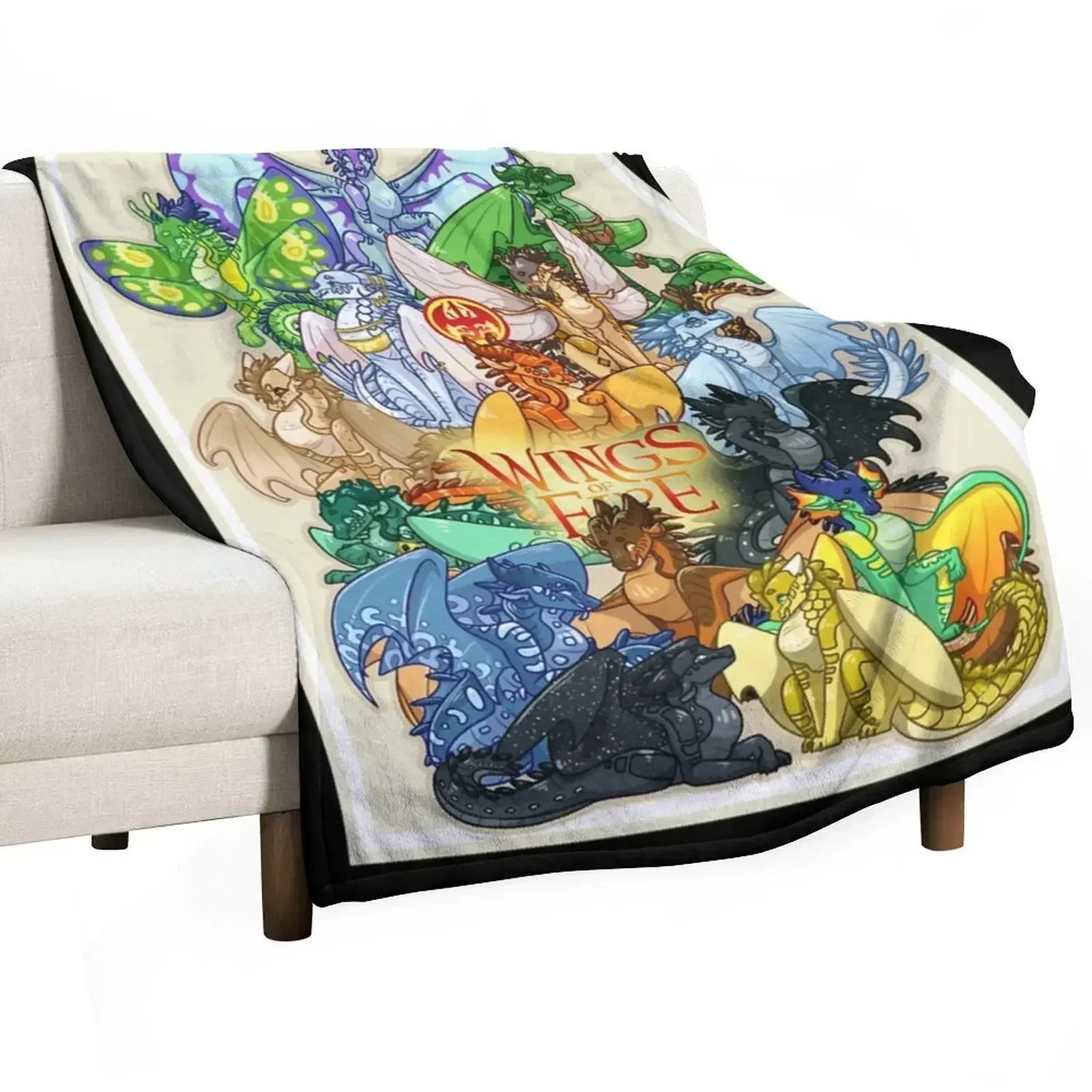 

Wings of Fire Throw Blanket Custom Retros wednesday Plaid on the sofa Blankets