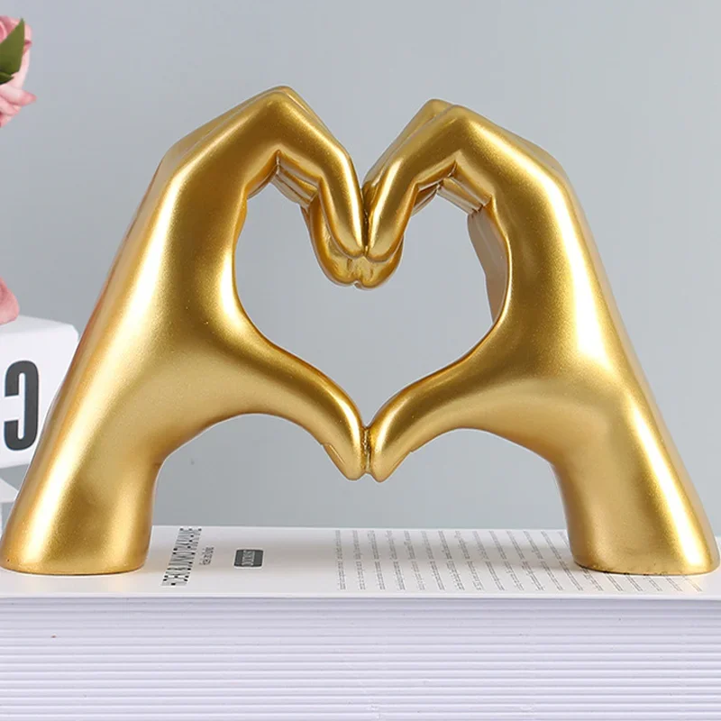 

Скандинавский жест в форме сердца, скульптура, абстрактная ручная статуя, украшение для дома для подруги, подарки для любимых