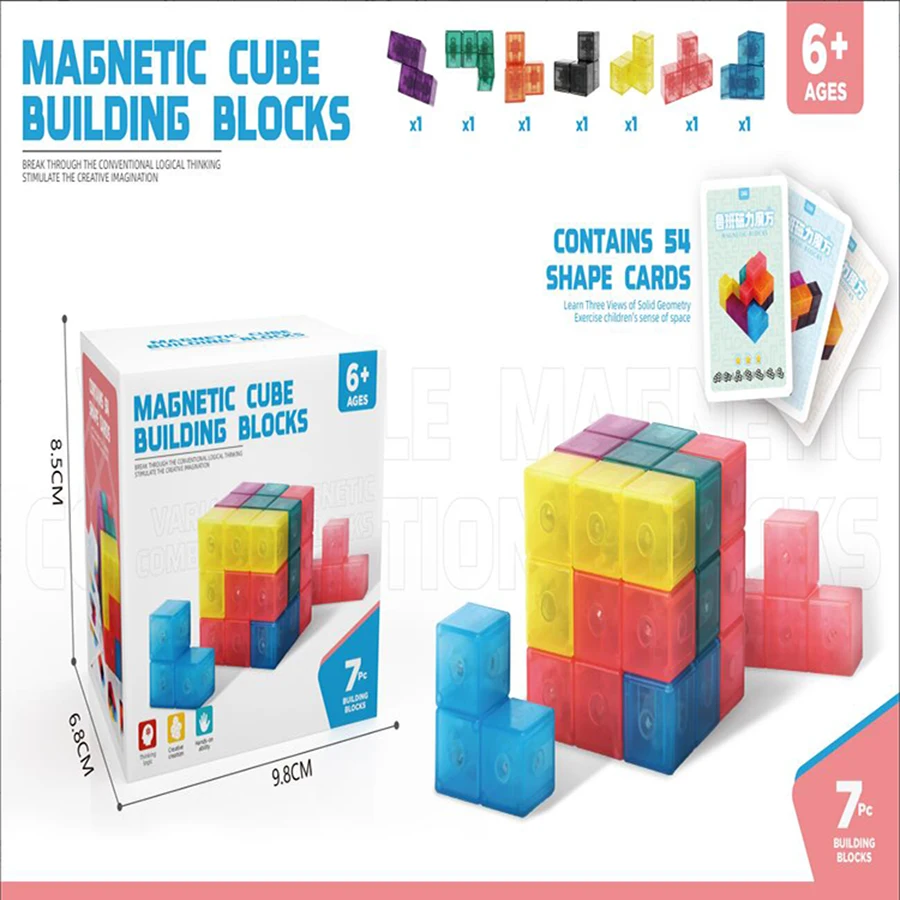 

Twist Building Block Children Decompression Toy Transparent Magnetic Stress Relief Toy Twist Building Blocks Puzzle Cubo