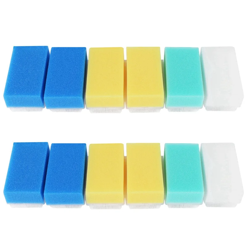 

Baby Bath Sponge (12 Pieces) Soft Foam Washer With Cradle Cap Brush Body,Hair And Scalp Clean Gentle Baby Sensory Brush