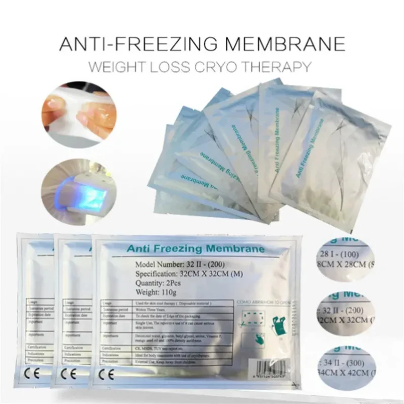 Zubehör Teile Frostschutzmembranen Einfrieren von Fett Anti-Kühl-Gel-Pad-Membran für Kryotherapie Einfrieren Kühle Behandlung kostenlos