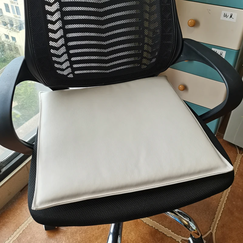 

Мягкая кожаная подушка для сиденья из пены с эффектом памяти, коврик для офисного стула, двусторонний коврик для автомобильного сиденья, подушка для домашнего сидения, толстый мягкий коврик для стула