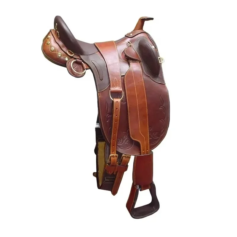 Top Trend Leather Australian Stock Saddle with Complete Brass Hardware