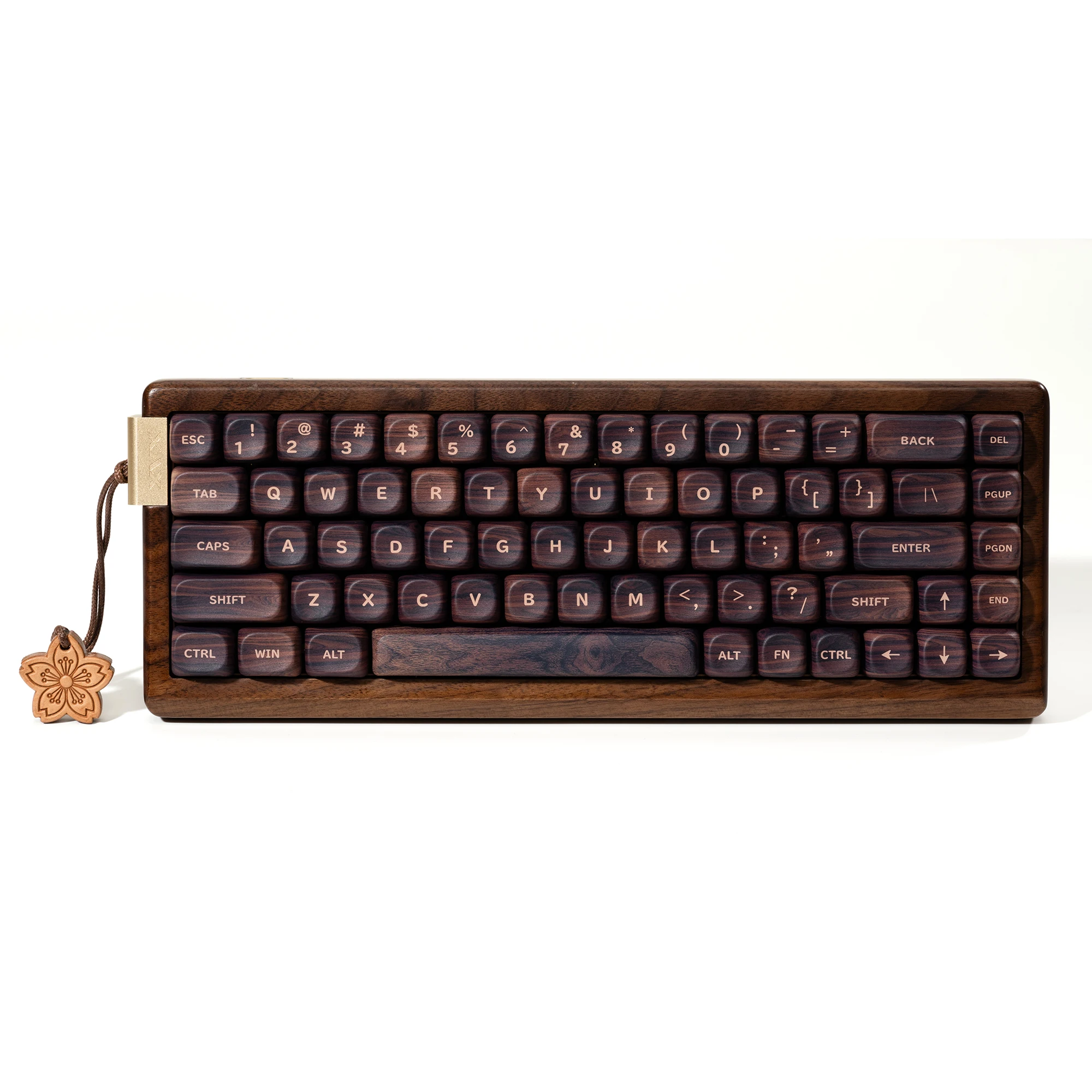 XVX MU68 Tri-Mode Wireless Wooden Mechanical Keyboard Compact Walnut Wooden Custom RGB Keyboard 65% Tray Mount Hot-Swap