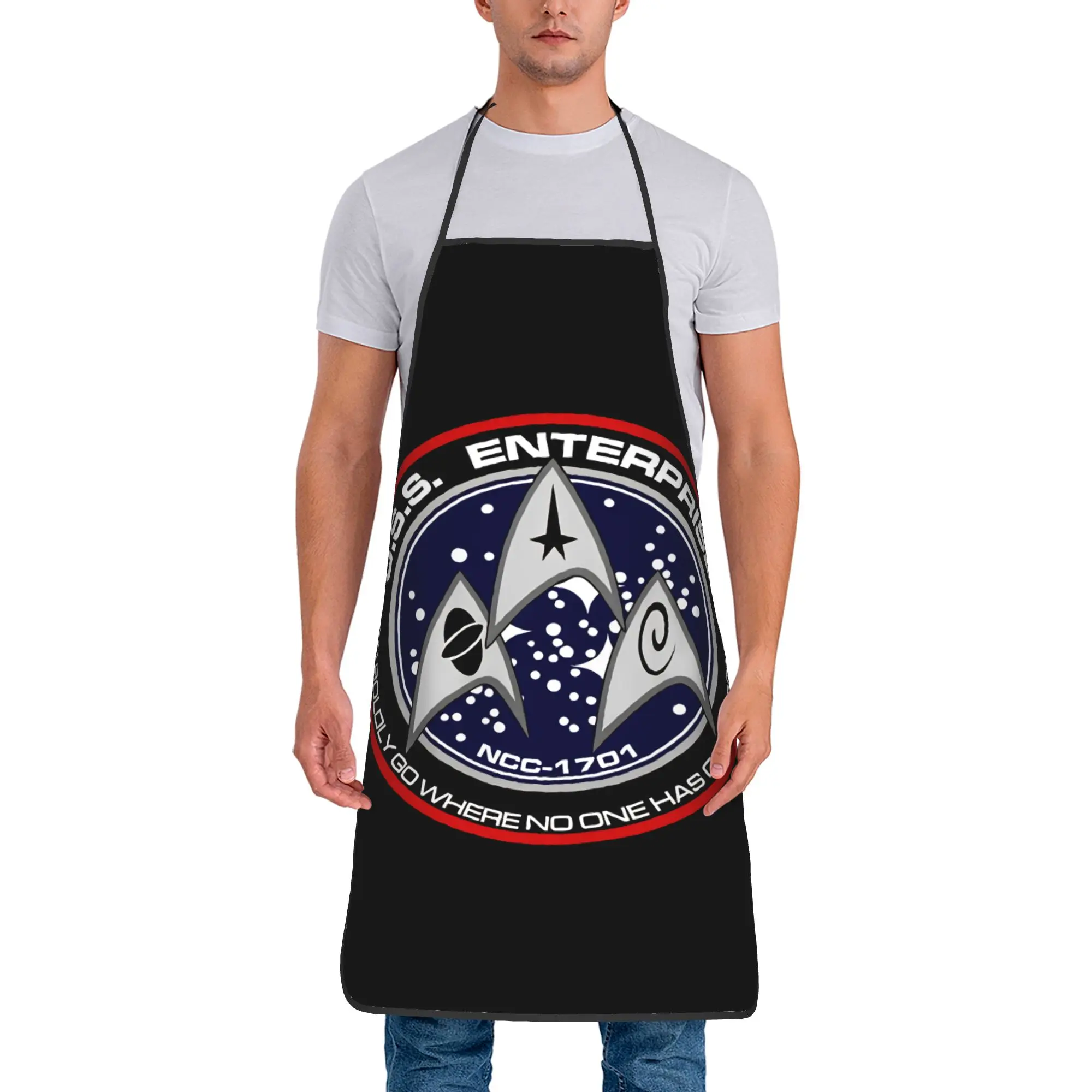 S-Star T-Trek Ship Movie  Apron  Cleaning Manicure Kitchen Accessories Barbecue Cute Aprons without Pocket