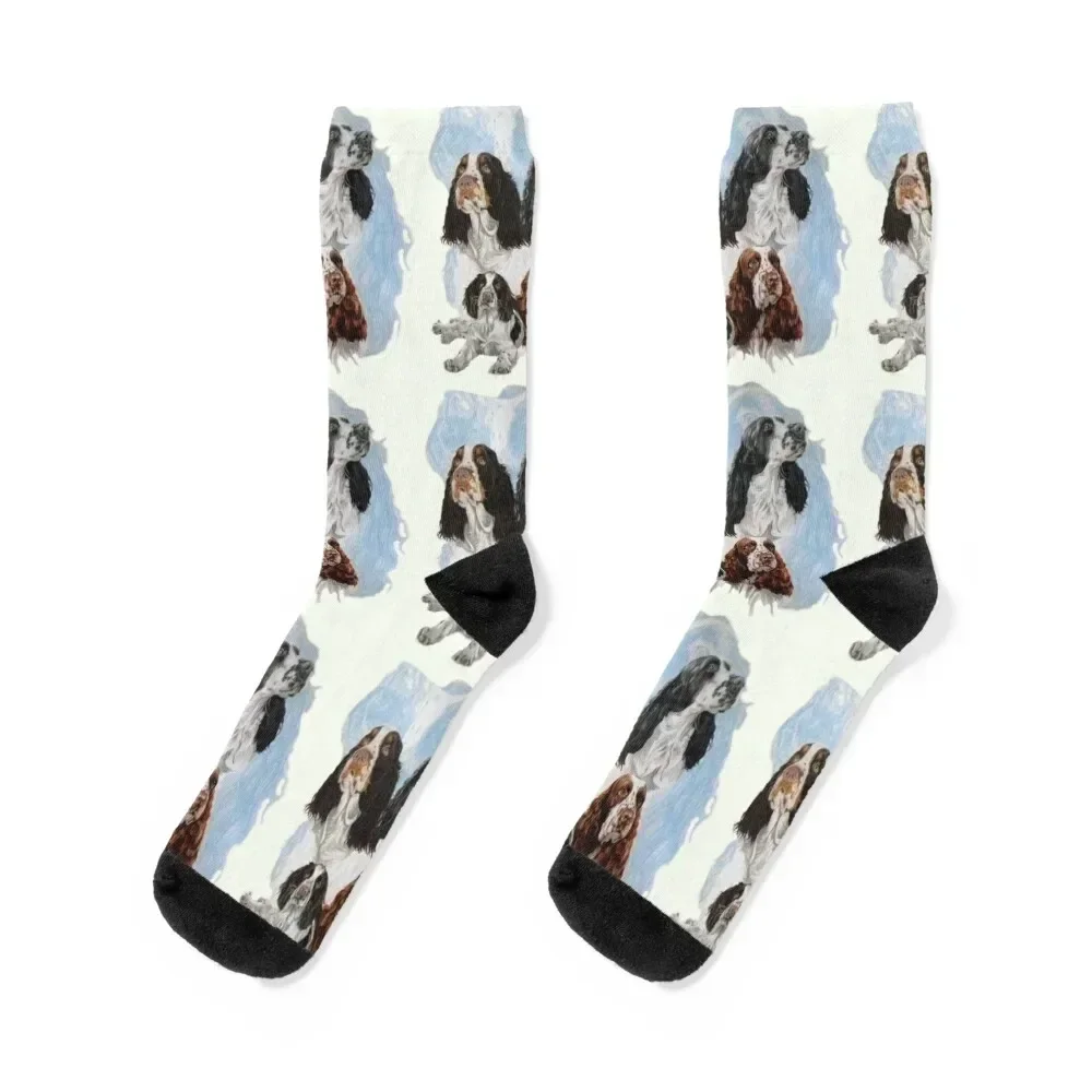 

English Springer Spaniel Medley Socks japanese fashion new year Men's Socks Luxury Women's