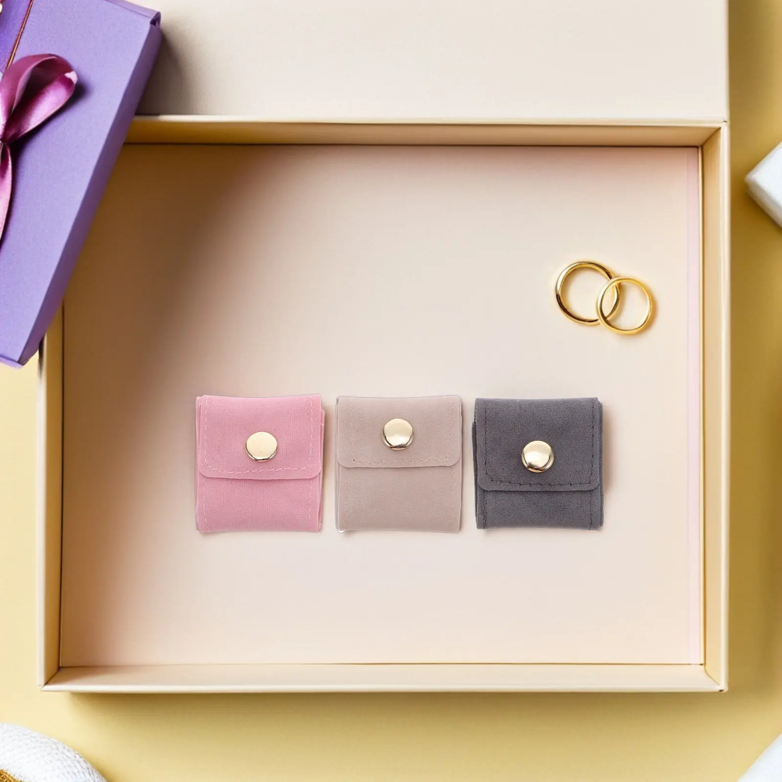 

Набор из 3 мини-органайзеров для украшений: дорожный футляр-подставка на молнии для хранения серег и женских украшений