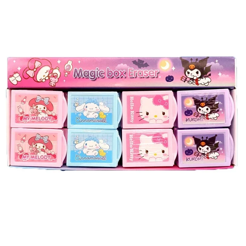 Sanrio Magic Eraser Student Special Cute Cartoon Puzzle Learning Stationery Magic Box Eraser Toy My Melody Drawer Box Eraser