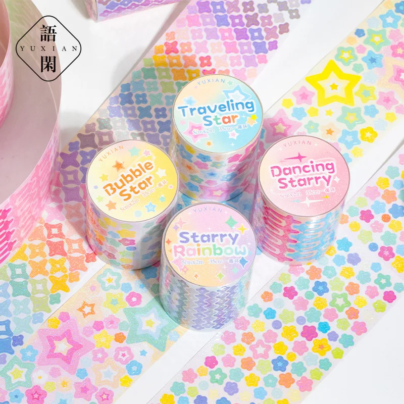 1pcs/1lot Scrapbooking Stickers Decorative Adhesive Tapes Starlight Tour Pet Japanese Stickers