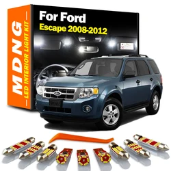 MDNG 13Pcs Accessories LED Interior Reading Map Dome Trunk Light Kit For Ford Escape 2008 2009 2010 2011 2012 License Plate Lamp