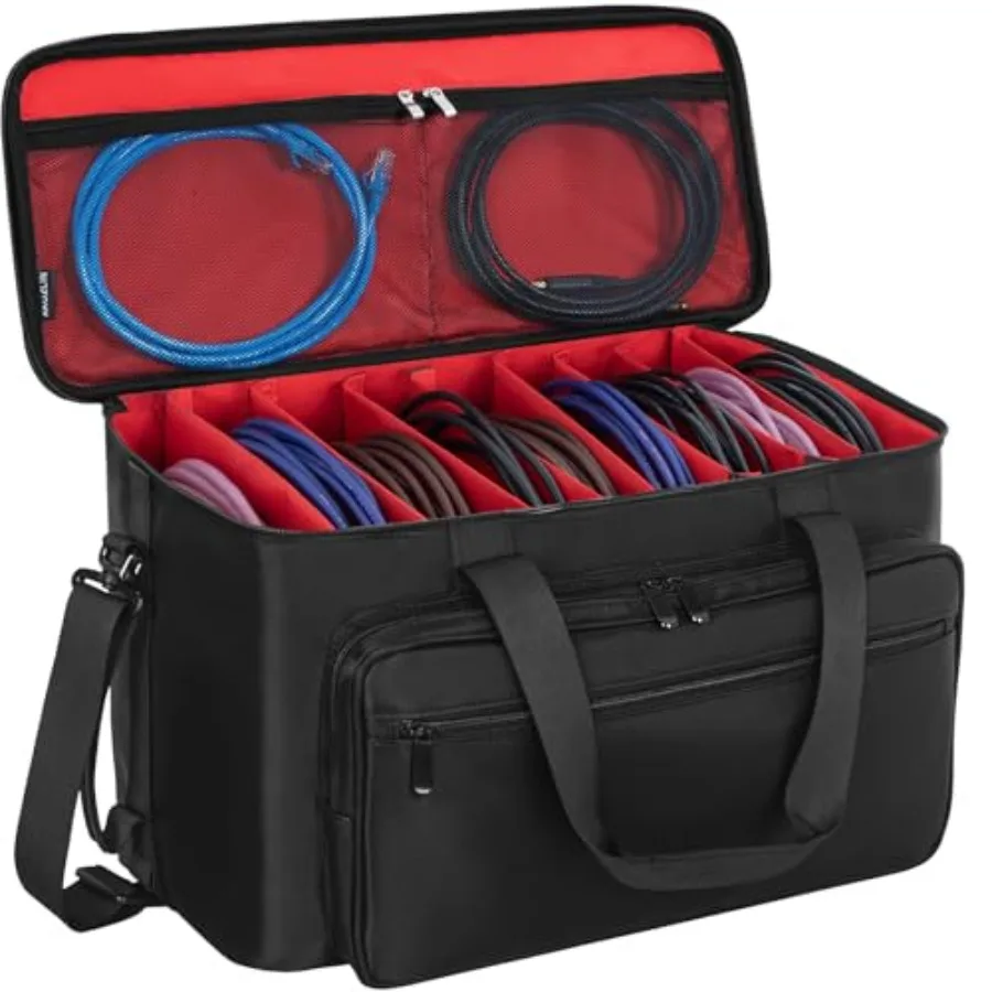 

Большая дорожная сумка-органайзер для кабелей и инструментов с отстегивающимися разделителями, чехол для DJ-оборудования, звукового оборудования и музыкальных инструментов