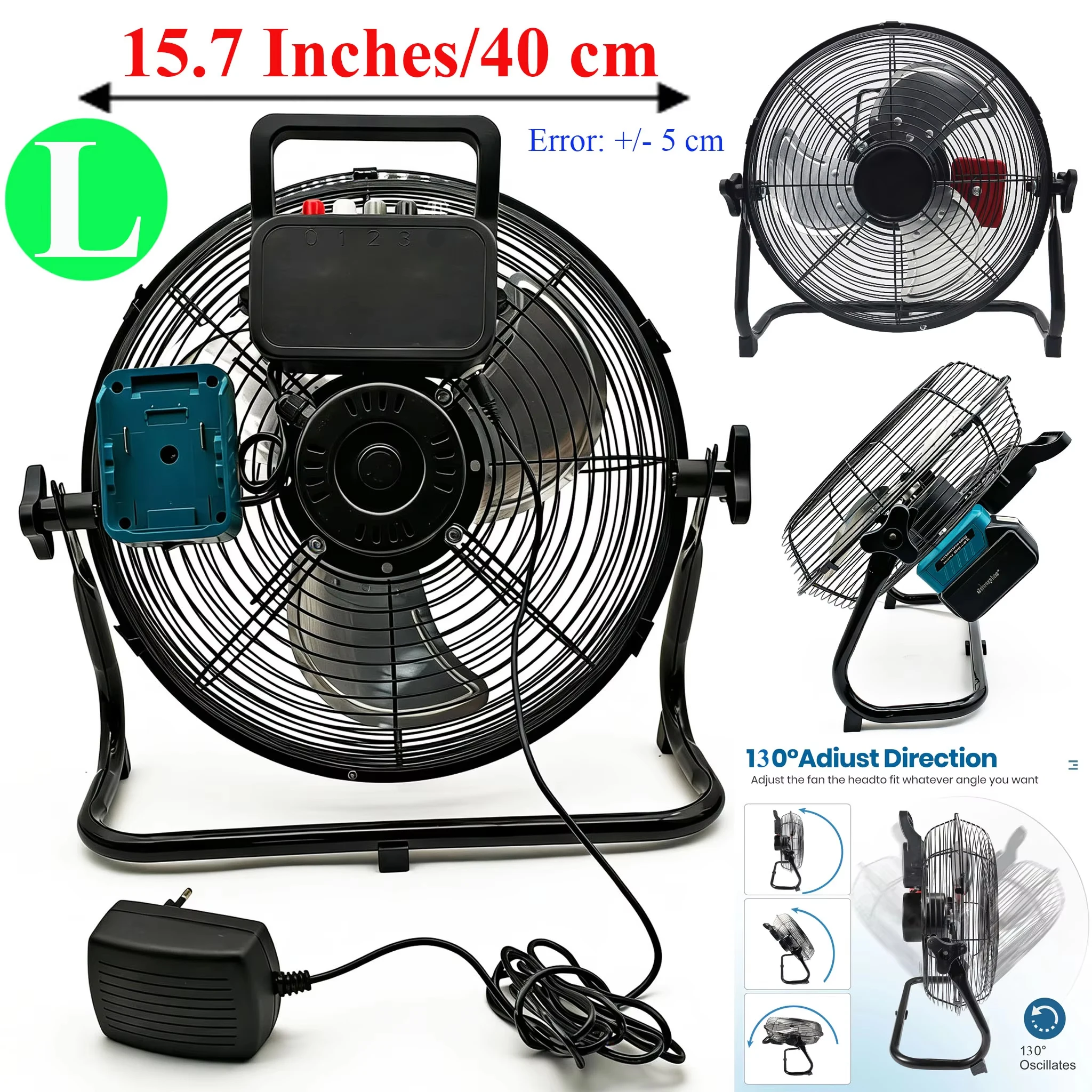 

Tool Parts For Makita 18V Lithium Battery Case For Bosch For DeWalt For Milwaukee Strong Wind Brushless Motor Floor Electric Fan
