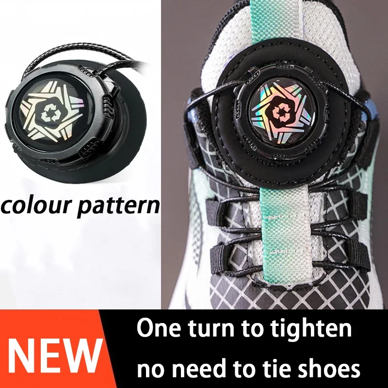 Swivel Buckle Round Laces Automatic Shoelaces Without Ties Laces Sneakers Adult Kids Thick Lazy No Tie Shoelace Shoe Accessory
