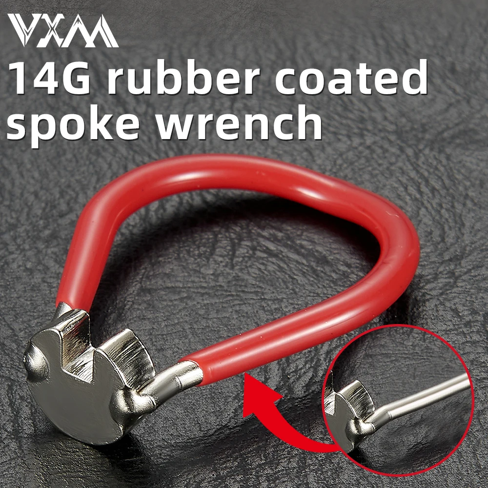VXM 14G Llave para pezón de radios de bicicleta, ajustador de radios de llanta de rueda de bicicleta de carretera MTB, herramienta de servicio de reparación de llave Tightene de llanta de rueda