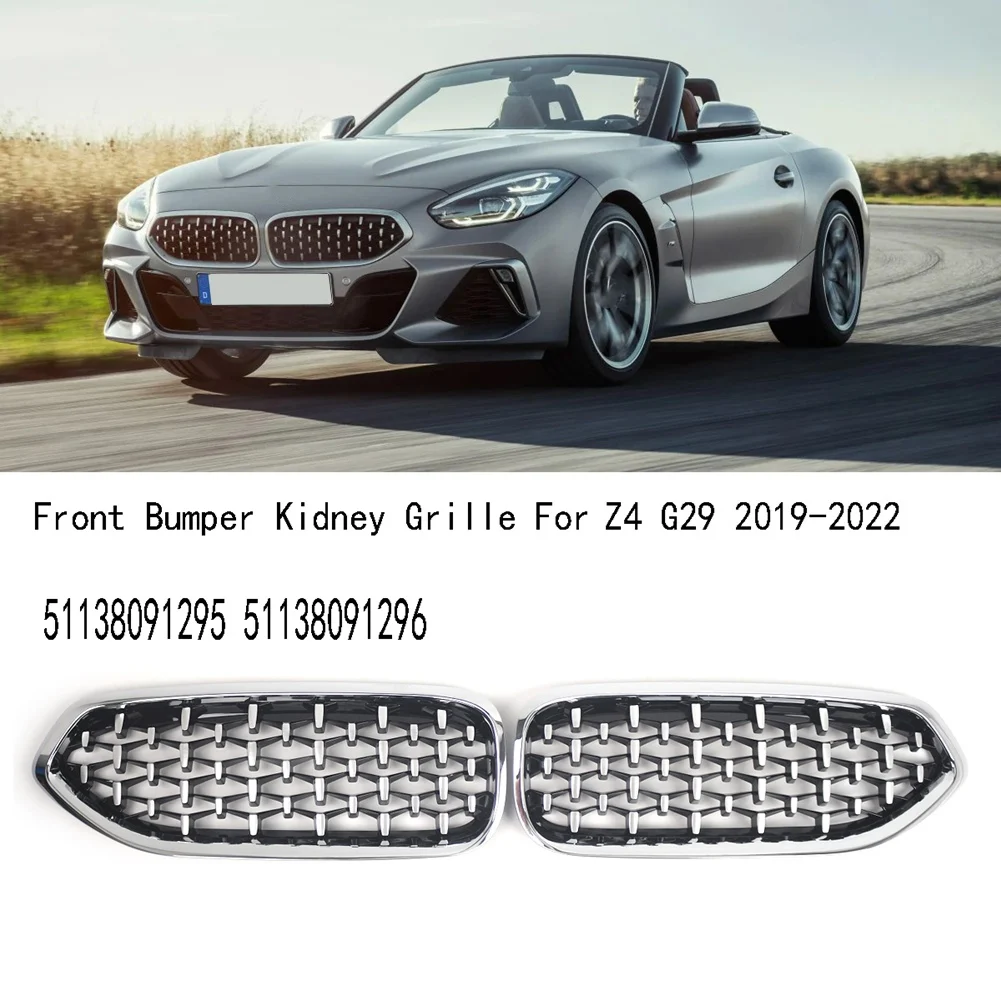 

Efficientt-2Pcs Front Bumper Kidney Grille For BMW Z4 G29 2019-2022 51138091295 51138091296