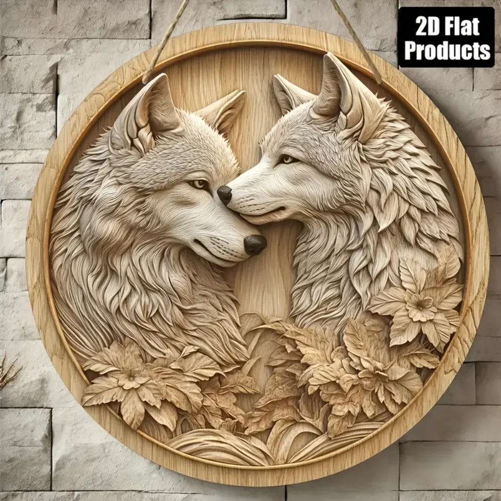 2D Flat Wolf-Themed… - image