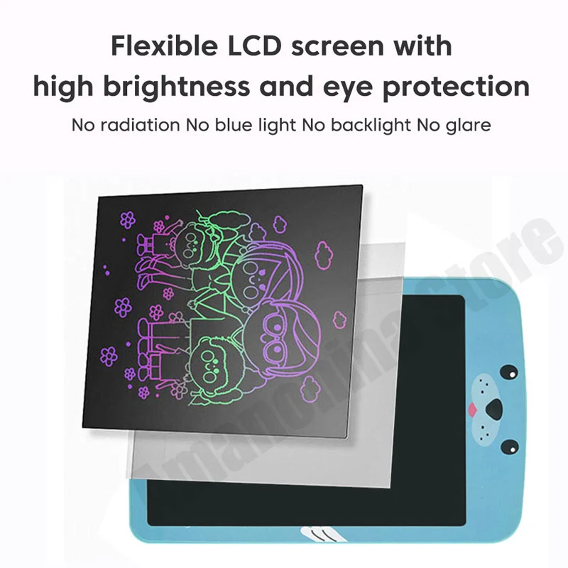 8.5/in Cartoon LCD Writing Tablet Drawing Board Kids Graffiti Sketchpad Toys Handwriting Blackboard Magic Drawing Board Toy Gift