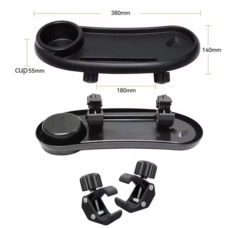 

3 In 1 Baby Stroller Dinner Table Tray Phone Stand Plate Accessories For Toddler Milk Bottle Cup Holder