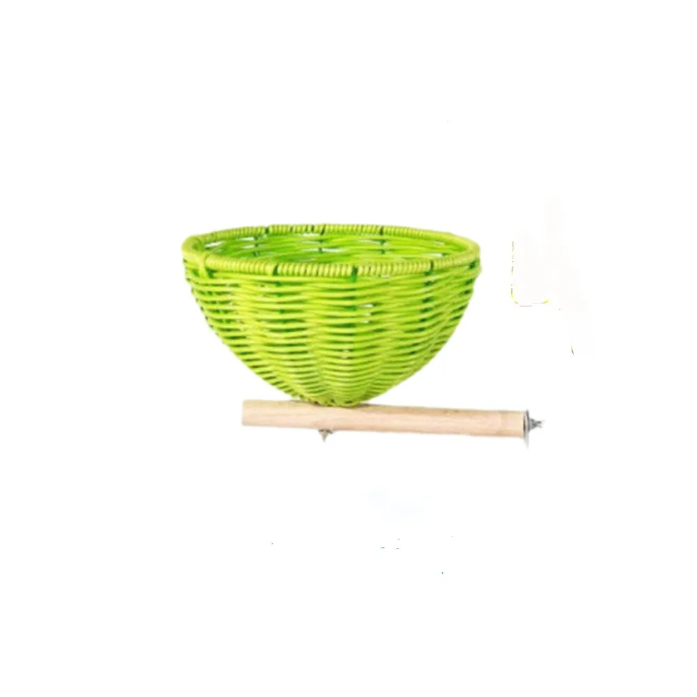 

Bite Resistant Imitation Woven Bird Nest Breathable Wear-resistant Hanging Bird House Wall Mount Bird Breeding Nest Balcony