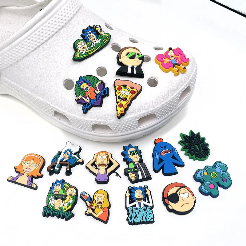 16pcs/SET Pop Cartoon Series for Shoe Charms Accessories DIY Decoration for Classic Clog Kids Gifts