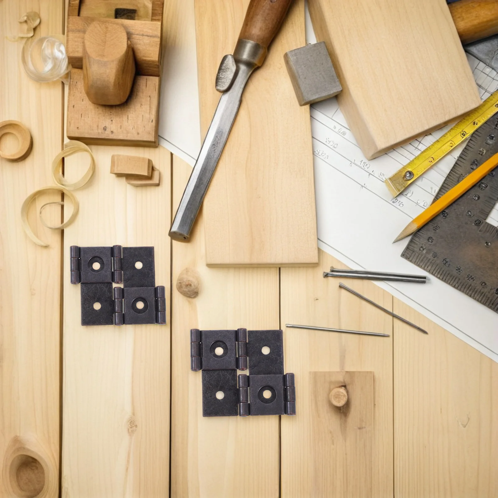 

10Pcs Iron Heavy Duty Door Hinges Double Acting Folding Screen Cabinet Closet Window Furniture Hardware Commercial Door Hinges