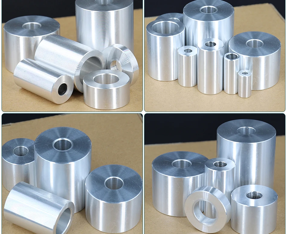 Durchmesser 16-18mm Aluminium-Buchse Dichtung M6 M8 M10 Flache Unterlegscheibe Metallwellen-Hülse Runde Hohle Distanzbuchse ohne Gewinde – Detail 2