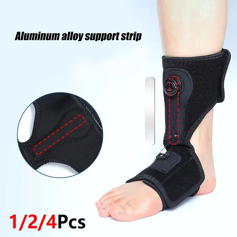 1/2/4Pcs Foot Splint Night Brace, Walking Adjustable Knob Strip Hook Loop Open Toe for Sleep Walking Men Women