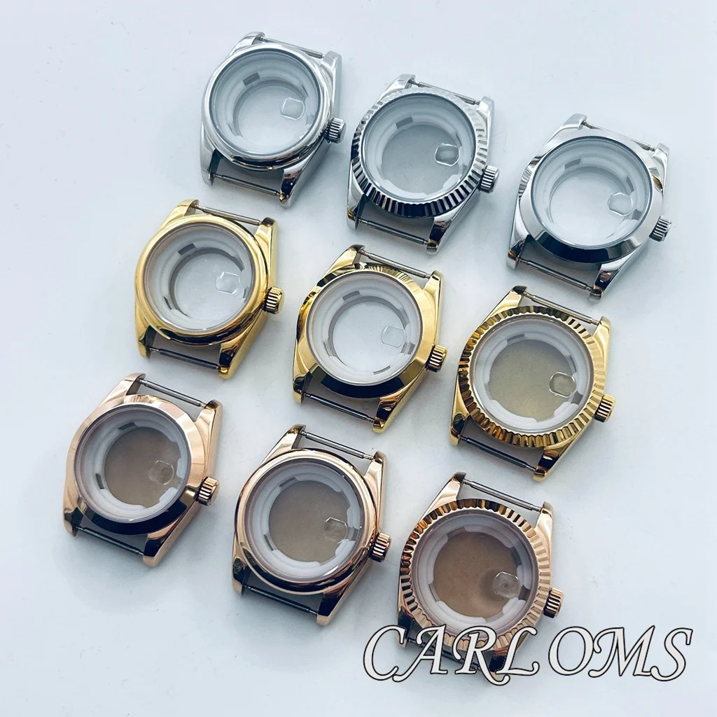 High Quality 31mm Ladies NH05 NH06 Watch Case Silver Gold Rose Gold Solid Stainless Steel Sapphire Glass