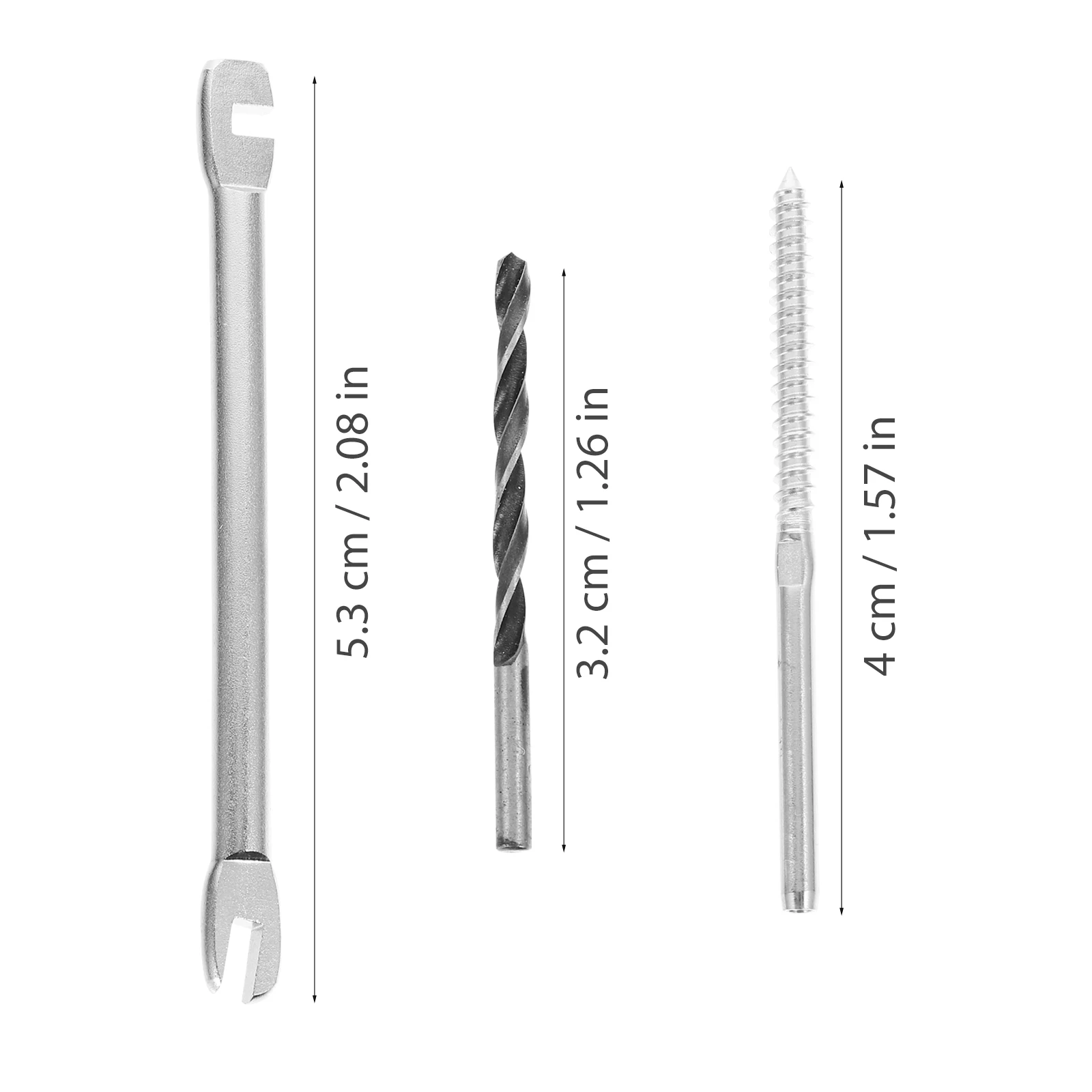 

1 set 1 Set 1/8 Inch Cable System Kit Lag Screws For Deck Stair Wood Posts Outdoor Indoor Steel Wire Hardware Deck Railing