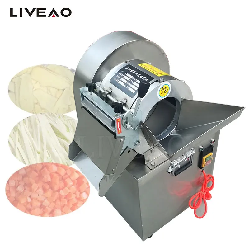 

Commercial Multi-Function Vegetable Slicer Cutter Electric Potato Lotus Root Slicing Machine Cut Carrot Cucumber Slice