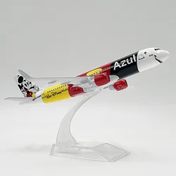 Diecast Metal Model Plane Toy 16 cm A320 Azul Brazilian Replica For Collection