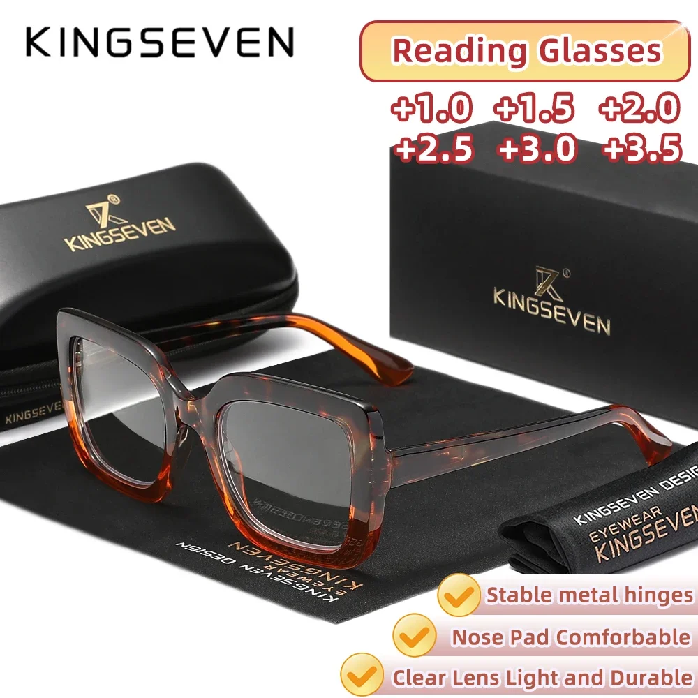 KINGSEVEN Reading Glasses Men Women Presbyopia Eyeglasses Antifatigue Computer Eyewear +1.0 +1.5 +2.0 +2.5 +3.0 +3.5
