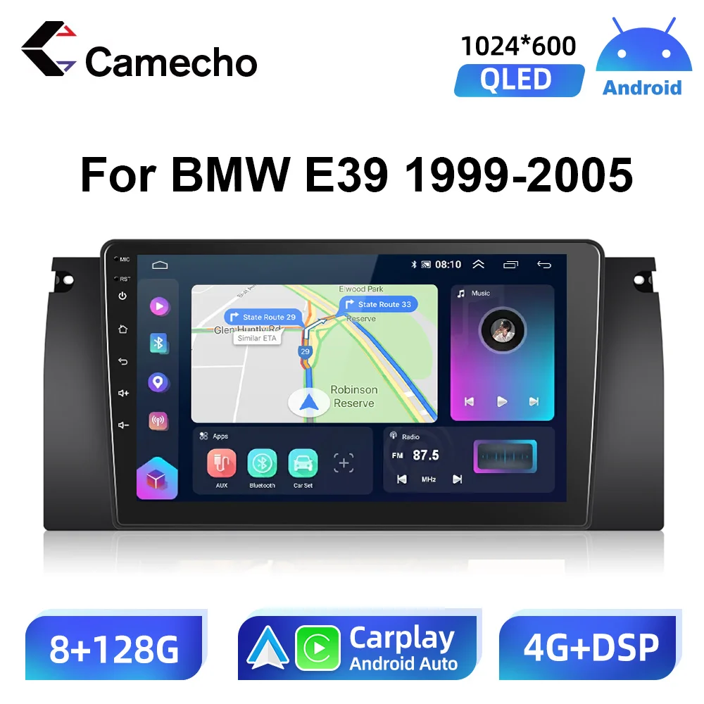 

Camecho 9 Inch Android Autoradio 2Din For BMW E39 1999-2005 Car Radio Stereo Multimedia Video Player GPS Wireless Carplay Auto