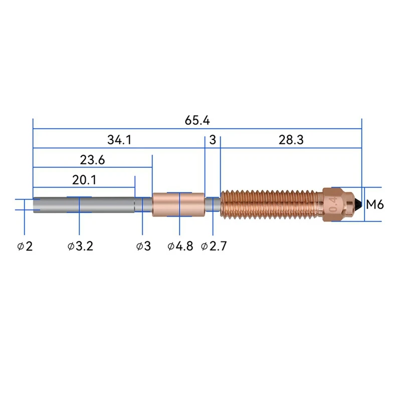 Cetak aliran tinggi nosel terupgrade K1 nosel perakit cepat untuk K1 Max K1C Ender-3 V3 pencetak 3D Hotend tahan lama 0.8Mm