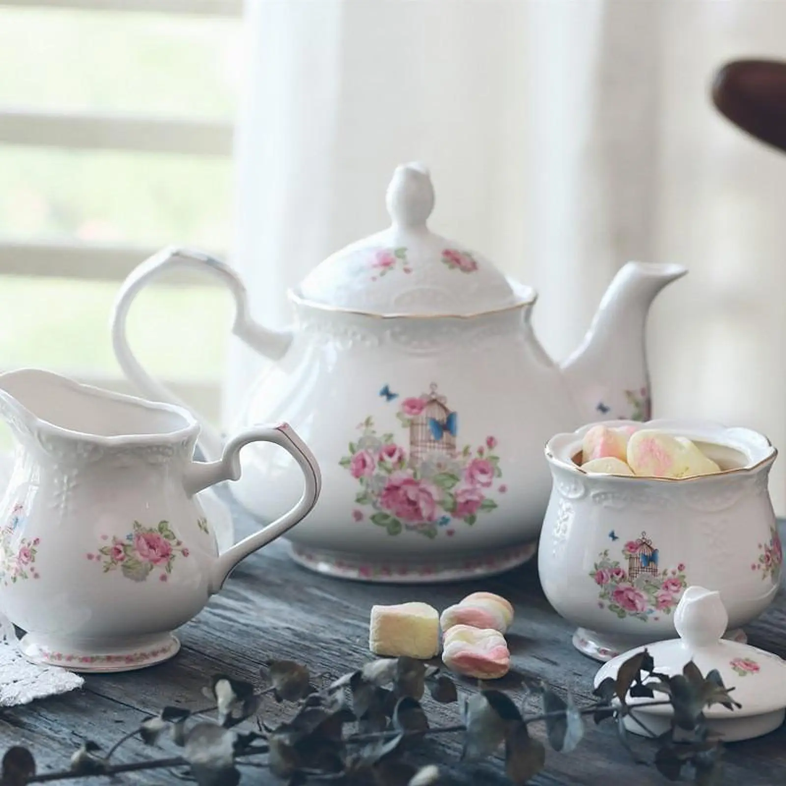 

Ceramic Teapot Large Capacity Juice Water Jug Easy to Clean Multiuse Tea Brewing