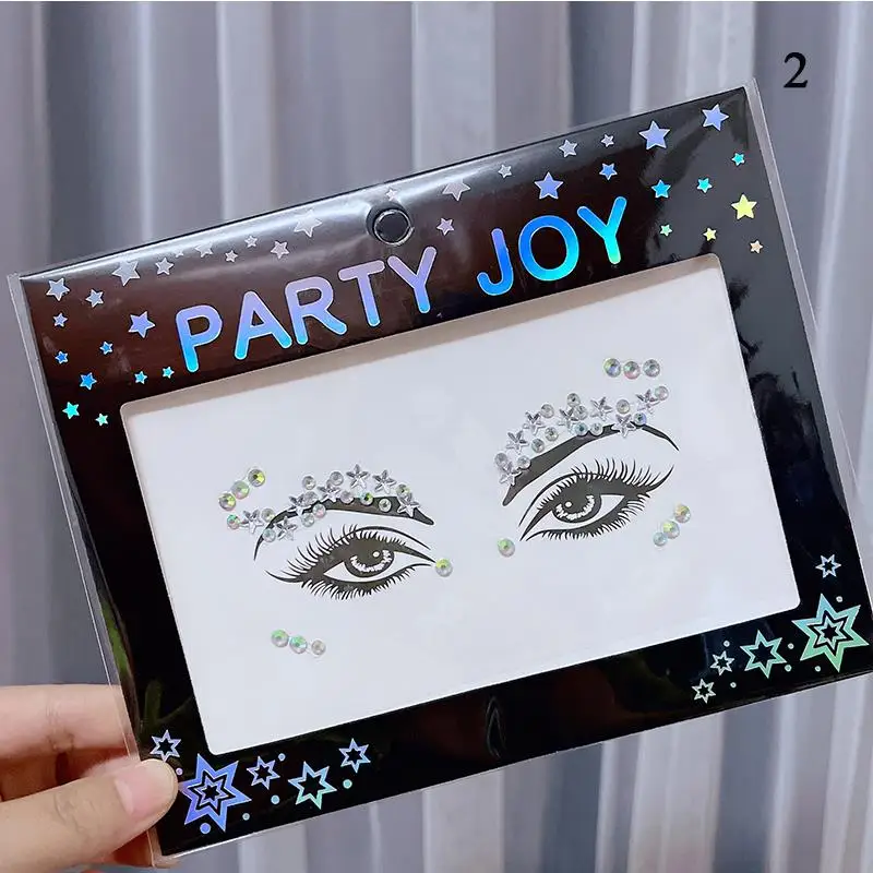 Glitter Face Jewelry Face Jewels Stickers Diamond Makeup Body Art Eyeliner Tattoos Party Bady Makeup Tools Eye Style Rhinestones