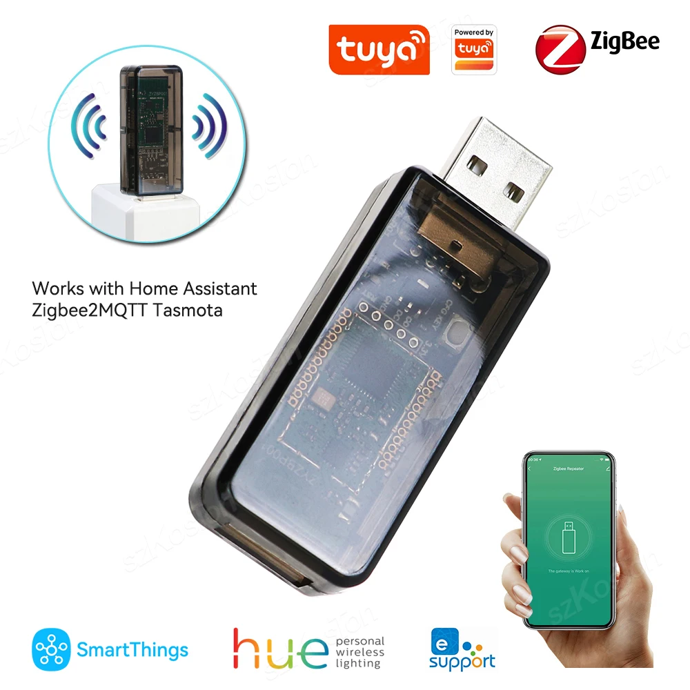 

Tuya ZigBee 3.0 Signal Repeater USB Extender Signal Amplifier for Smart Life ZigBee2MQTT Gateway Hub Mesh Home Assistant Devices