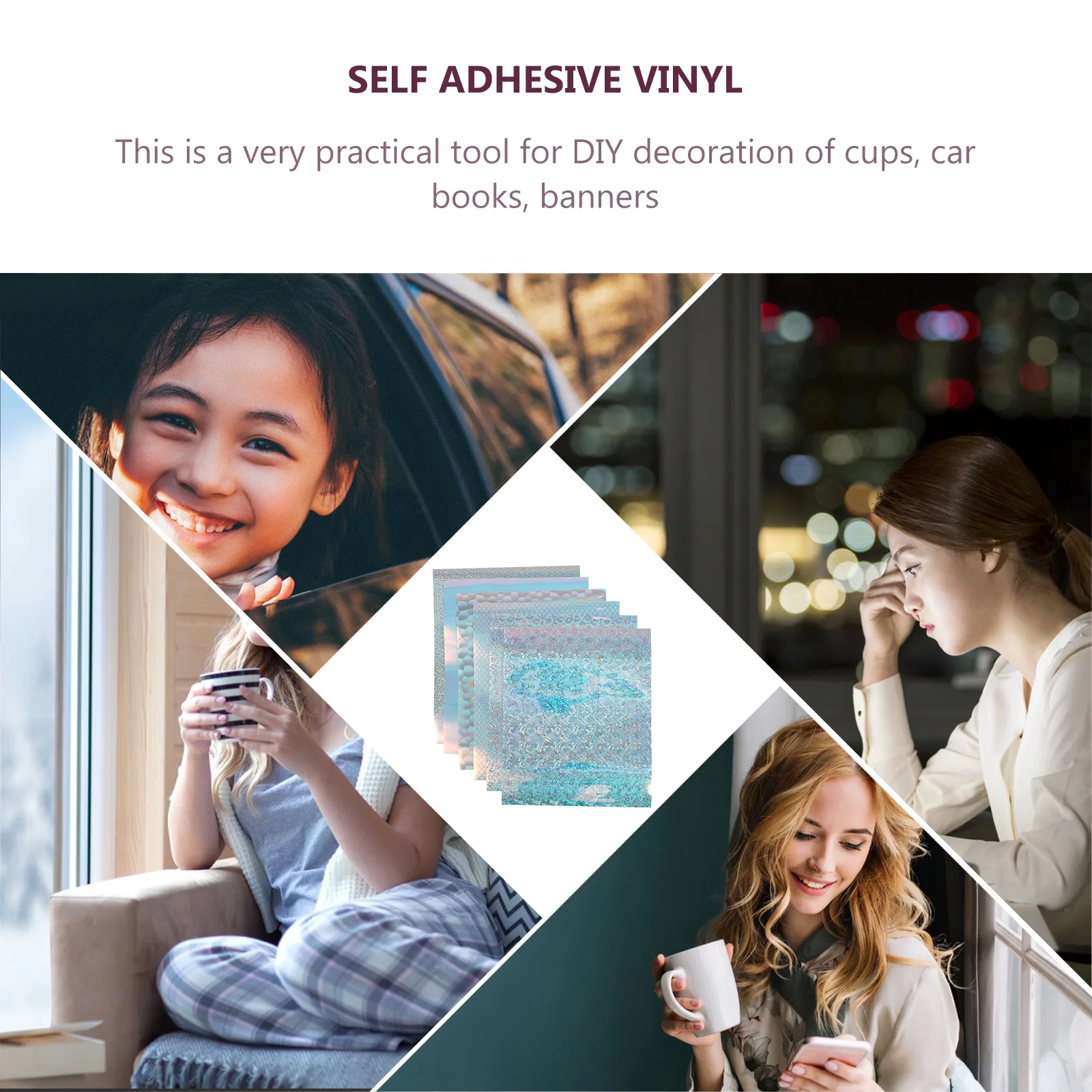 

Color Changing Vinyl Sheets 100x150cm DIY Engraving Self Adhesive Craft Supplies Custom Patterns For Cups Cars Books Banners