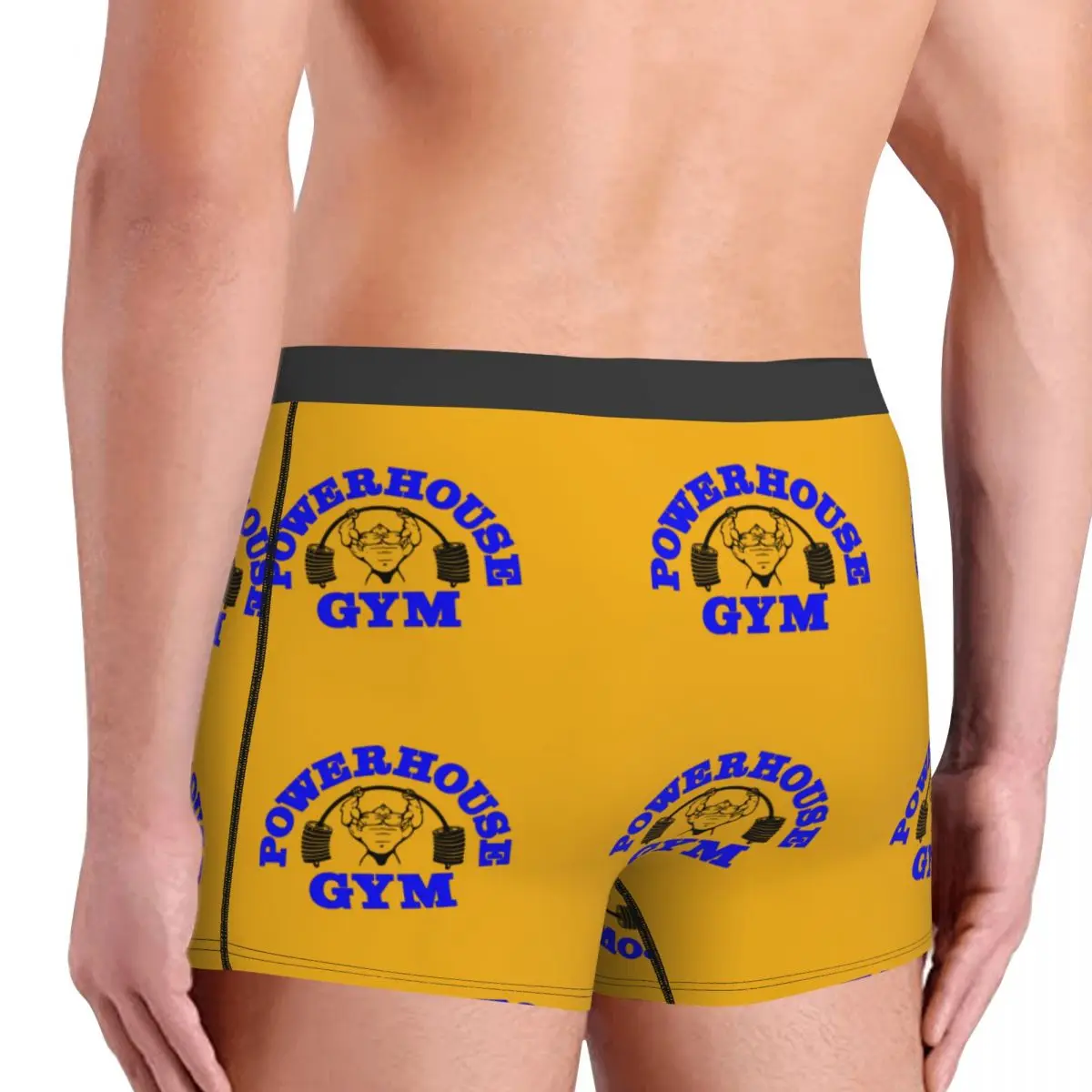 Powerhouse-Boxers de ginástica personalizados para homens, shorts de musculação, cuecas fitness, cuecas engraçadas